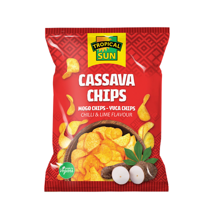 TROPICAL SUN Cassava Chips Chilli and Lime Flavour 80g - Longdan Official