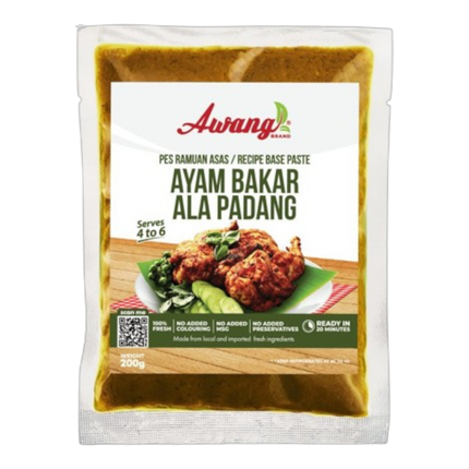 Awang Brand Padang Indo Grilled Spicy Chicken Base Paste 200g (Case 24)