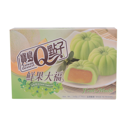 Q Taiwan Dessert Fruit Mochi Hami Melon Flavour 210g - Longdan Online Supermarket