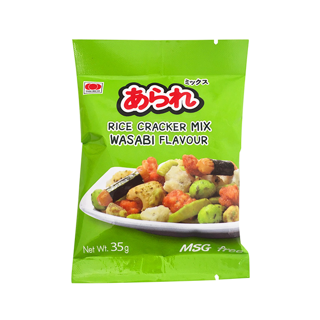 THAI-NICHI Rice Cracker Mix Wasabi Flavour 35g - Longdan Official