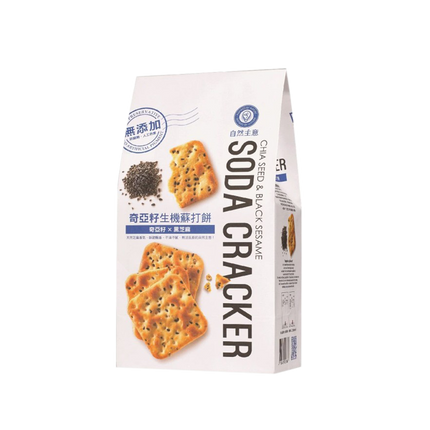Natural Idea Soda Cracker Chia Seed & Black Sesame 180g - Longdan Official Online Store