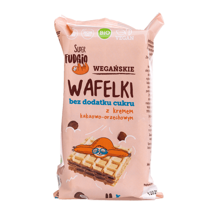 Super Fudgio Organic & Vegan Waffers No Added Sugar 4 x 30g - Longdan Official Online Store