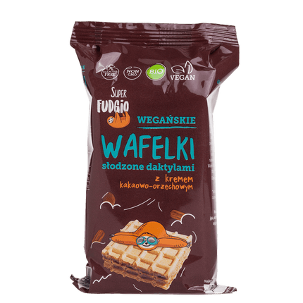 Super Fudgio Organic & Vegan Waffers Date Sweetened 4 x 30g - Longdan Official Online Store