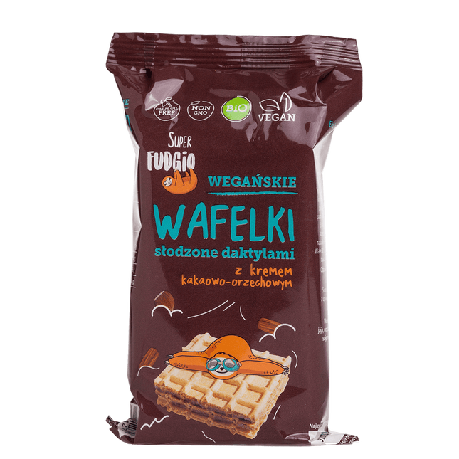 Super Fudgio Organic & Vegan Waffers Date Sweetened 4 x 30g - Longdan Official Online Store