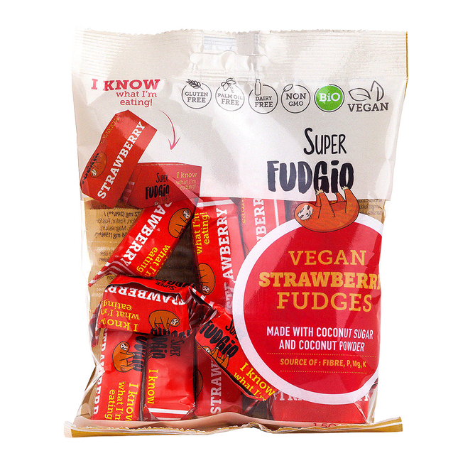 Super Fudgio Organic & Vegan Strawberry Fudge 150g - Longdan Official Online Store