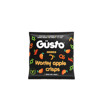 GUSTO SNACKS Air Dried Wonky Apple Crisps With A Mango Twist 20g - Longdan Official