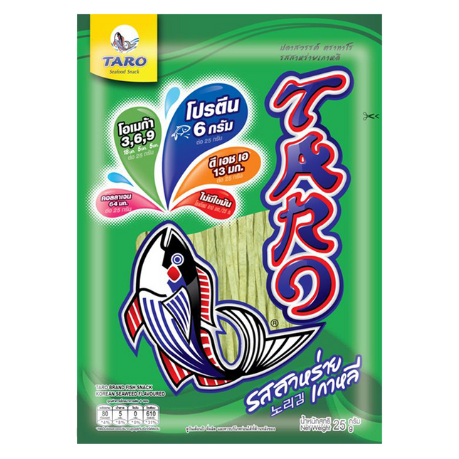 Taro Fish Line Snack Seaweed (Green) 25g - Longdan Official Online Store