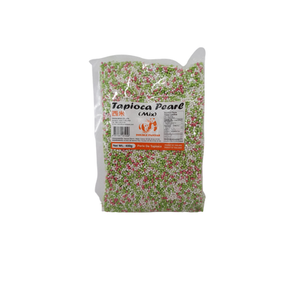 DOUBLE PANDAS Thai Rainbow Tapioca Pearl (Mix) 400g (Case 50)