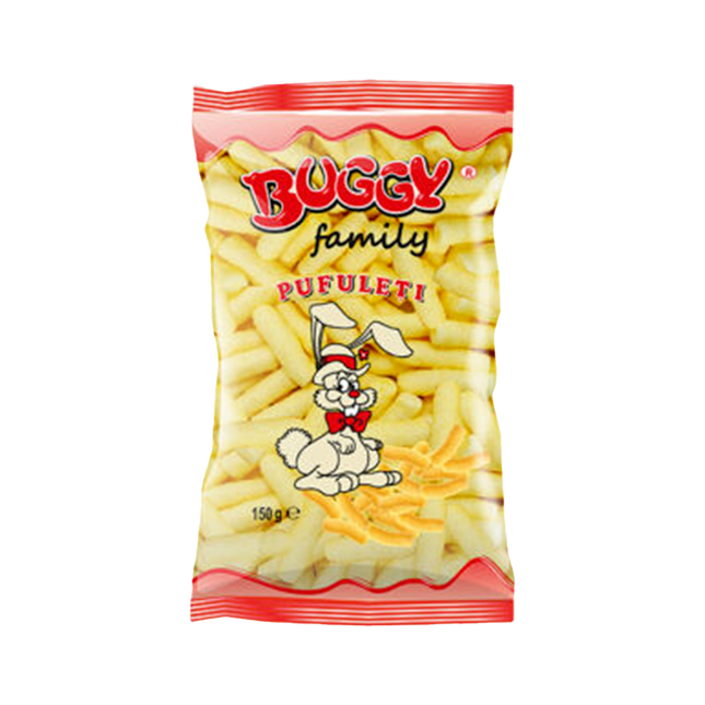 BUGGY FAMILY Salted Corn Flips 150g (Case 10)