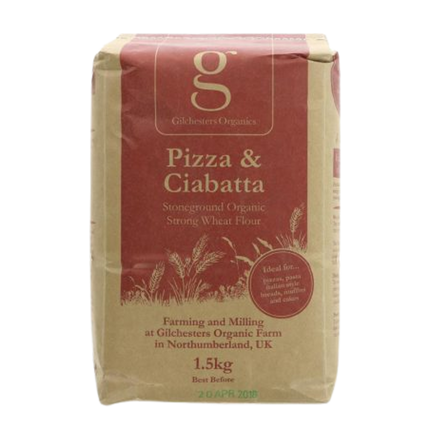 GILCHESTERS ORGANICS Pizza & Ciabatta Wheat Flour 1.5kg (Case 6)