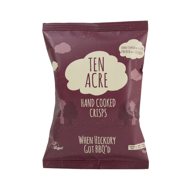 TEN ACRE Crisps Hickory BBQ 40g (Case 24)