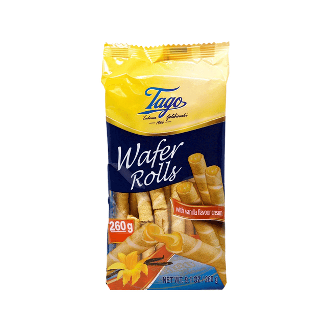 TAGO Wafer Rolls - Vanilla 260g (Case 24)