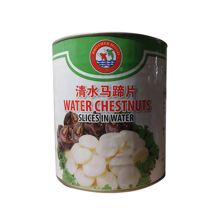 BROTHERHOOD Water Chestnuts Sliced in Water 2950g (Case 6)