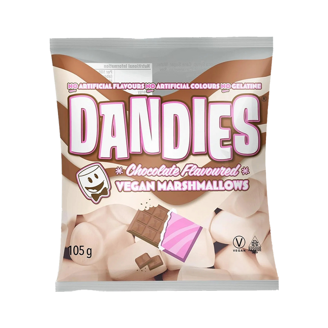 DANDIES Vegan Marshmallows Chocolate 105g (Case 20)
