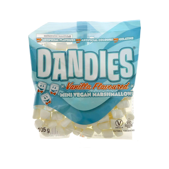 DANDIES Vegan Marshmallows Vanilla Mini 105g (Case 20)