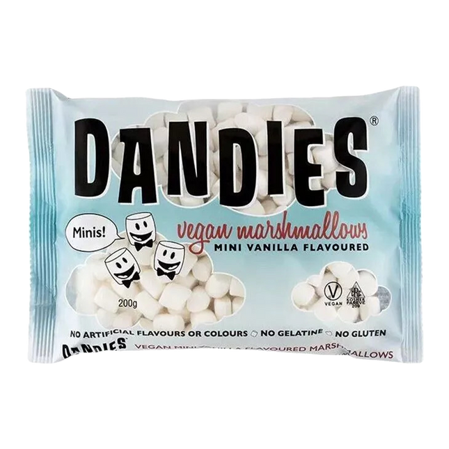 DANDIES Vegan Marshmallows Vanilla Mini 200g (Case 12)