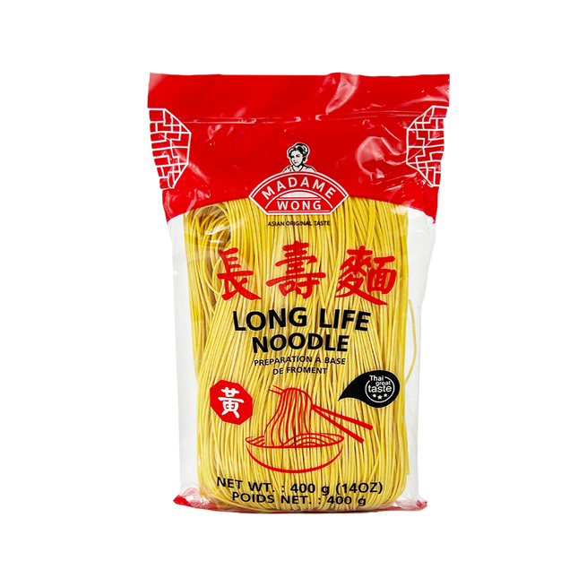 MADAME WONG Long Life Noodle (Yellow) 400g (Case 50)