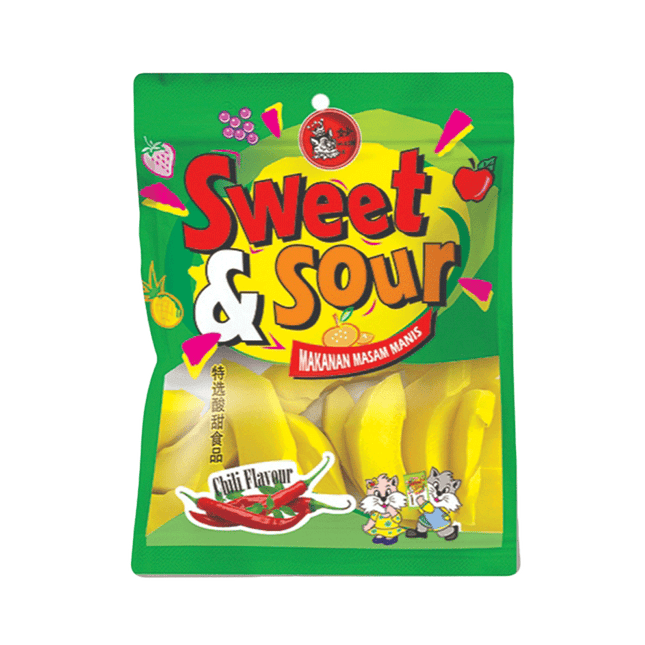 Sweet & Sour Preserved Mango(Chili) 70G. (Case 10)