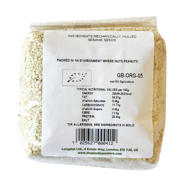 The Plantbase Store Organic Hulled Sesame Seeds 250g - Longdan Online Supermarket