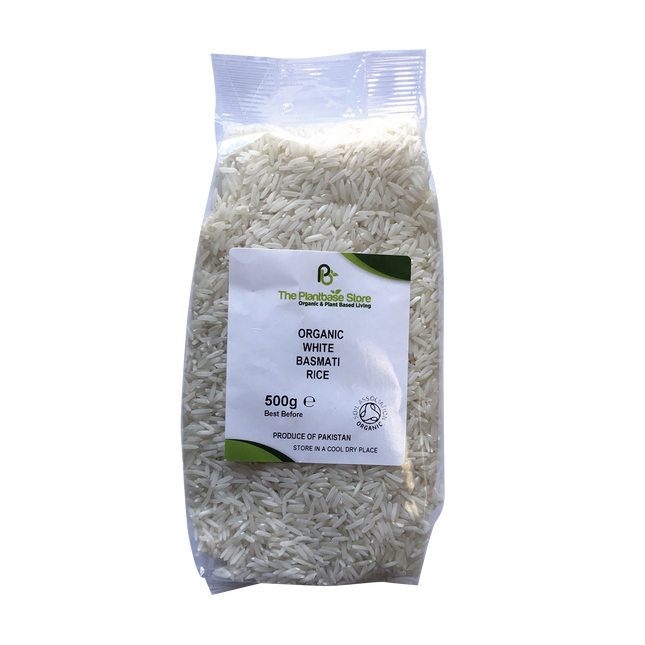 The Plantbase Store Organic White Basmati Rice 500g - Longdan Online Supermarket