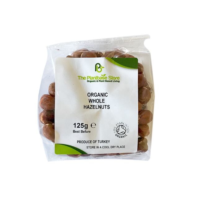 The Plantbase Store Organic Hazelnuts Whole Raw 125g - Longdan Online Supermarket