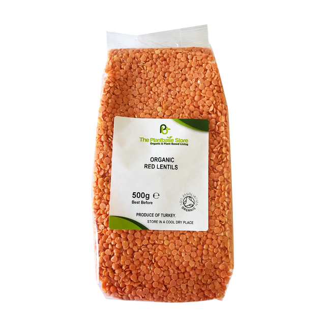 The Plantbase Store Organic Lentils Red Split 500g - Longdan Online Supermarket