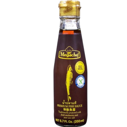 MEGACHEF Premium Fish Sauce (Brown Label - Original Taste) 200ml (Case 12)