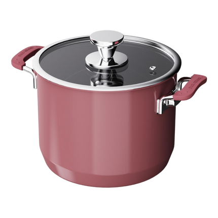 COOKER KING Stainless Steel Enameled High Casserole 22cm (Case 4)
