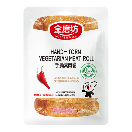 GOLDEN MILL Hand-torn Vegetarian Meat - Mixed 120g (Case 40)