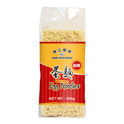 PEARL RIVER BRIDGE Quick Cooking Egg Noodle (Fine) 500g (Case 30)