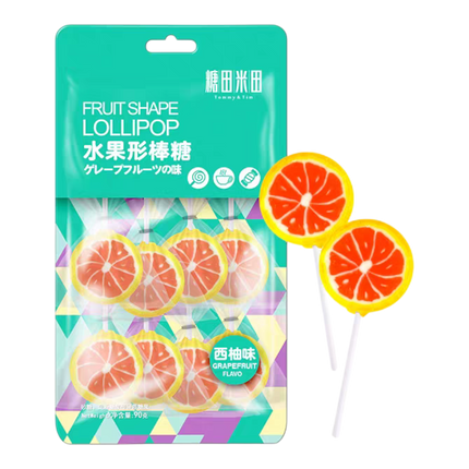 TOMMY & TIM Coffee Fruit-shaped Lolipop - Grapefruit 90g (Case 30)