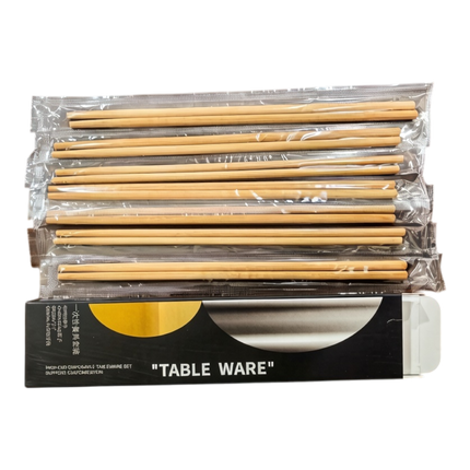 Longdan Individually Wrapped Bamboo Chopsticks 24cm 8P (Case 300)