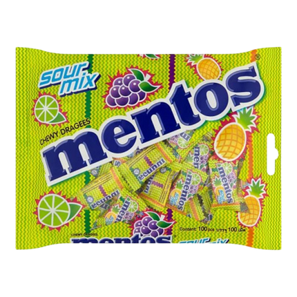 MENTOS Sour Flavour (Straberry, Pineapple, Grape, Lemon) Candy 270g (Case 24)