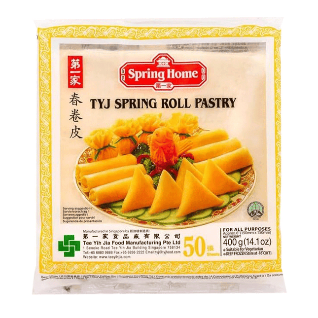 TEE YIH JIA 6in Spring Roll Pastry (50sheets) 400g (Case 40)