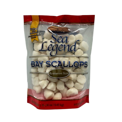 Sea Legend IQF Raw Roeless Bay Scallops 40-60 454gnet (Frozen) (Case 20)