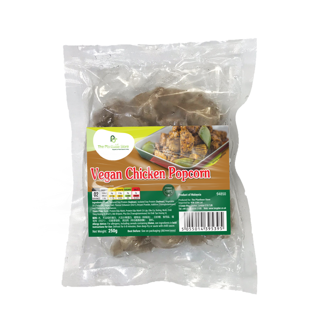 The Plantbase Store Vegan Chicken Popcorn 250g (Case 20)