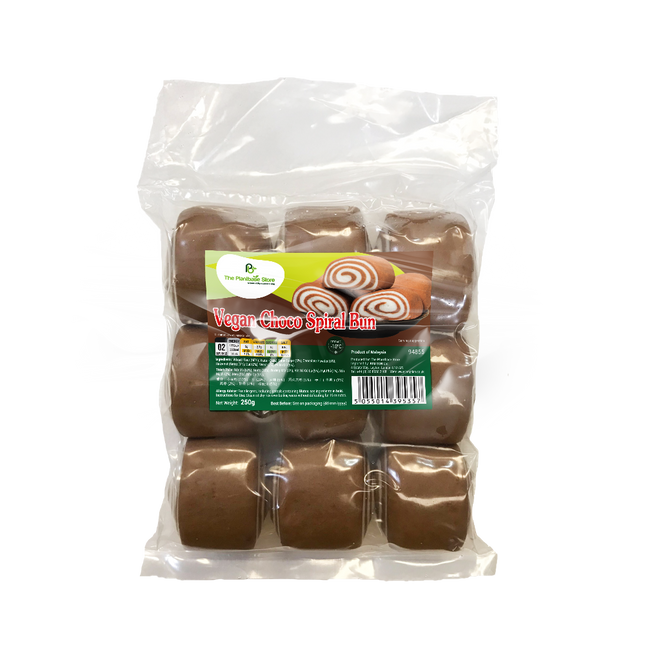 The Plantbase Store Vegan Choco Spiral Bun 250g (Case 10)