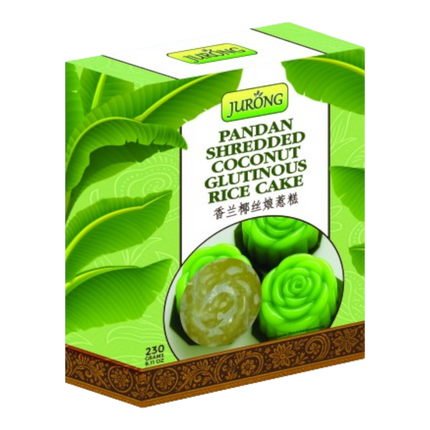 Jurong Pandan Shredded Coconut Glutinous Rice Cake 230g (Frozen) (Case 24)