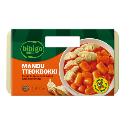 CJ BIBIGO Mandu Tteokbokki Sweet and Spicy 242g (Frozen) (Case 18)