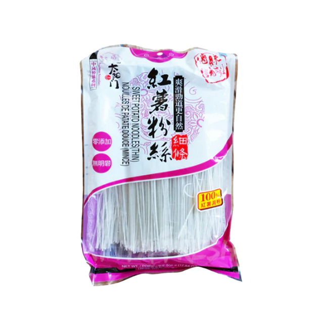 TAI YANG MEN 100% Sweet Potato Noodles Thin 500g - Longdan Official