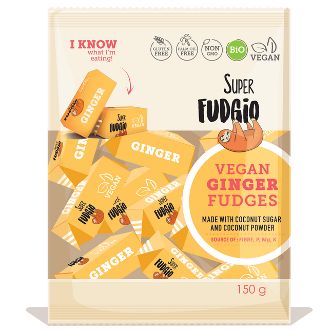 Super Fudgio Organic & Vegan Ginger Fudge 150g - Longdan Official Online Store