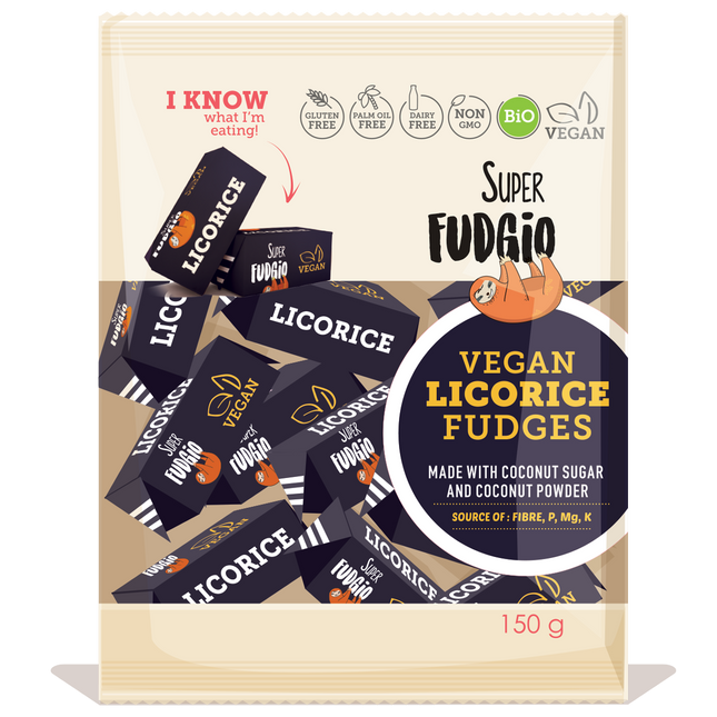 Super Fudgio Organic & Vegan Licorice Fudge 150g - Longdan Official Online Store