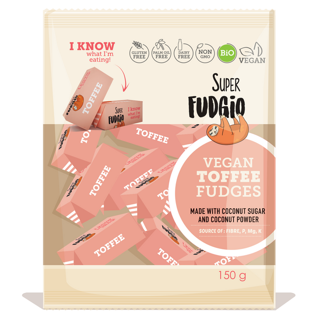 Super Fudgio Organic & Vegan Toffee Fudge 150g - Longdan Online Supermarket
