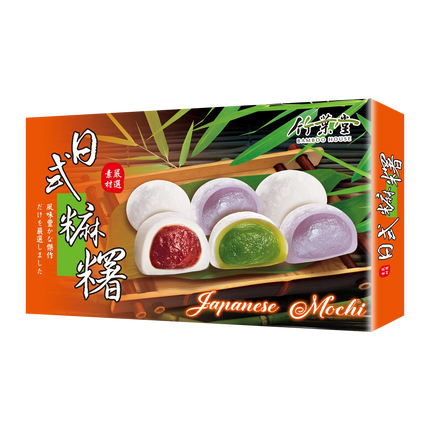 Bamboo House Mixed Flavor Of Japanese Style Mochi (Red Bean,Matcha, Taro) 450G (Case 24)