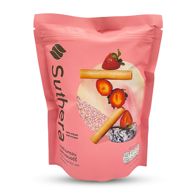 SUTHERA Coconut Roll Strawberry 70g (Case 24)