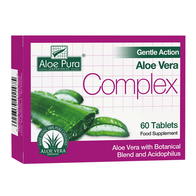 ALOE PURA Gentle Action Aloe Vera Complex 60 Capsules (Case 6)