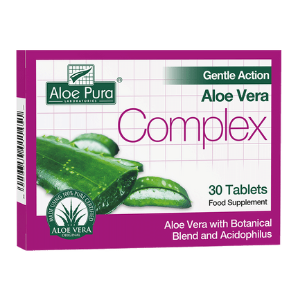 ALOE PURA Gentle Action Aloe Vera Complex 30 Capsules (Case 6)