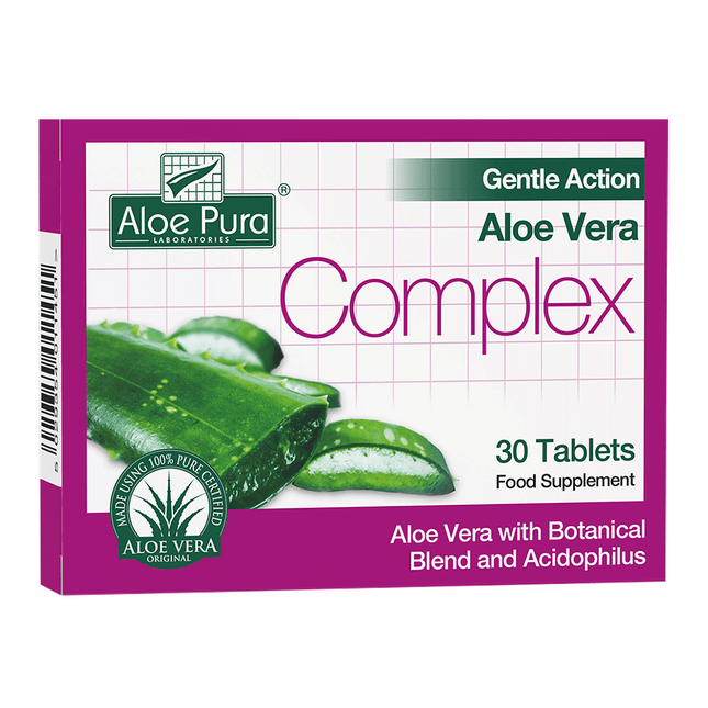 ALOE PURA Gentle Action Aloe Vera Complex 30 Capsules (Case 6)