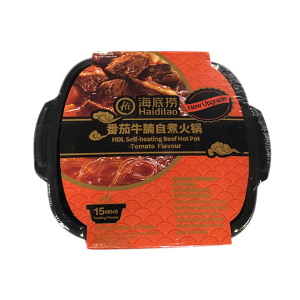 HaiDiLao Self-heating Beef Hot Pot - Tomato Flavour 395g - Longdan Official Online Store