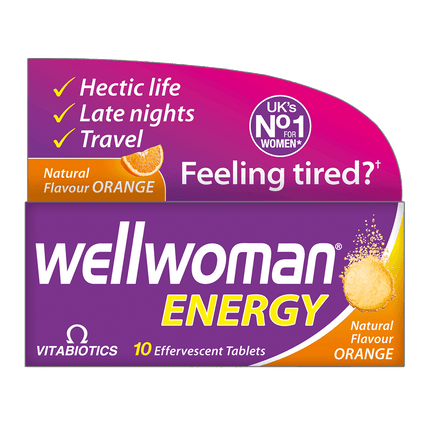VITABIOTICS Wellwoman Energy Orange 10 Effervescent Tablets (Case 6)